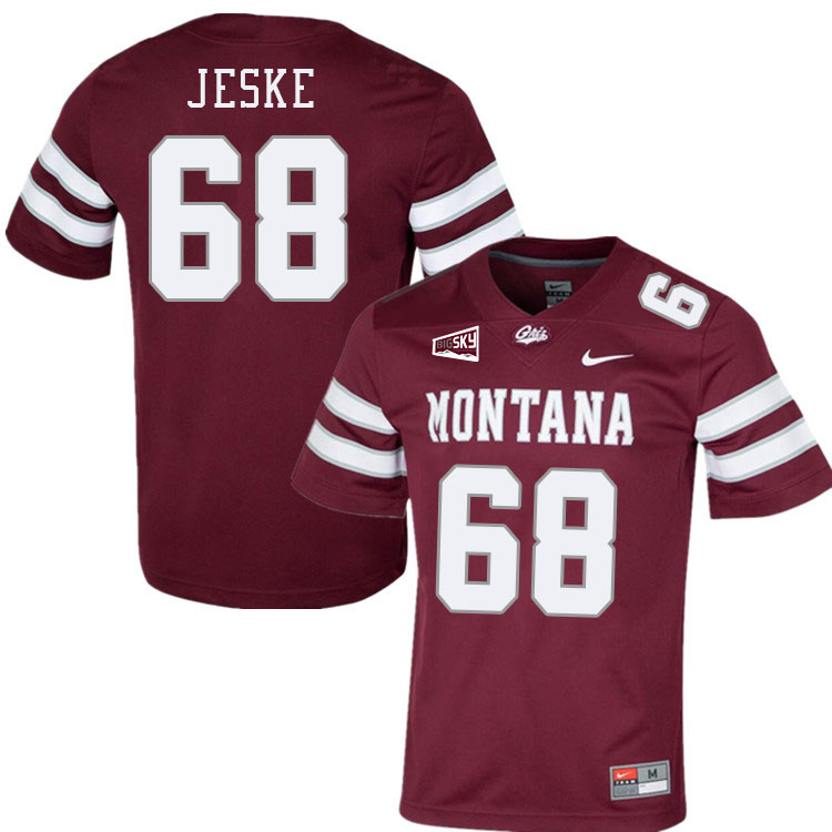 Montana Grizzlies #68 Torin Jeske College Football Jerseys Stitched Sale-Maroon